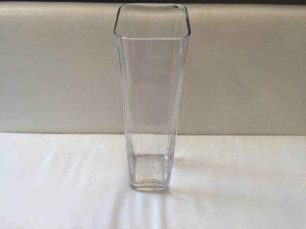 Square Glass Vase - 19.5" Height x 5"