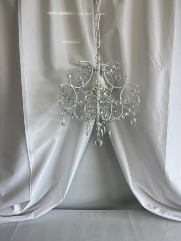 One Light White Chandelier