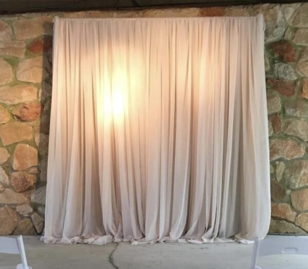 10' Pipe and Drape Wall - Sheer Fabric