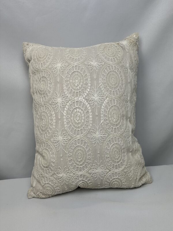 Tan with Ivory Print Pillow Covers