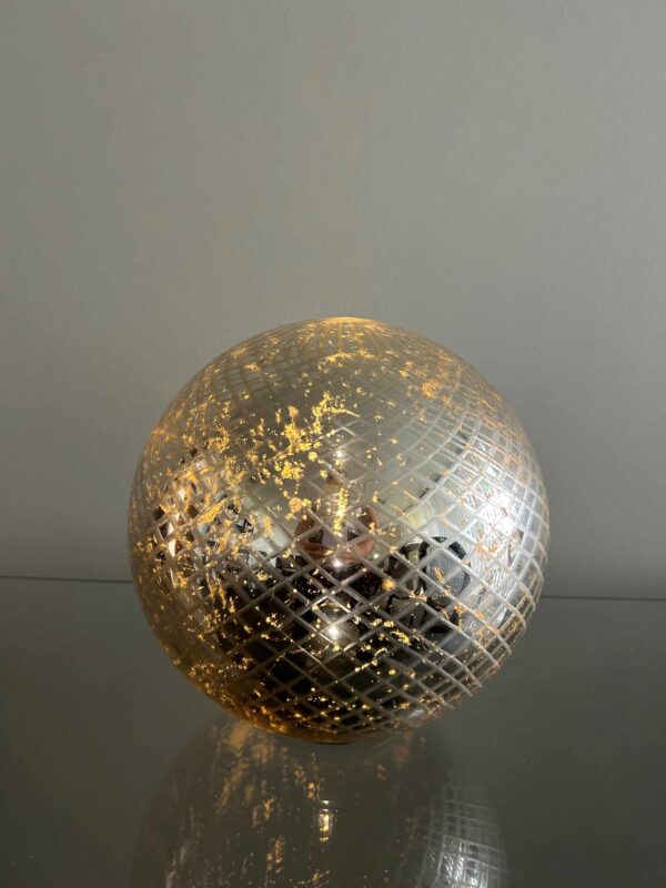 Silver Light-Up Globe Ornament 9'' Diameter MEDIUM