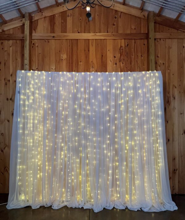10' Pipe and Drape Section with LED Lights