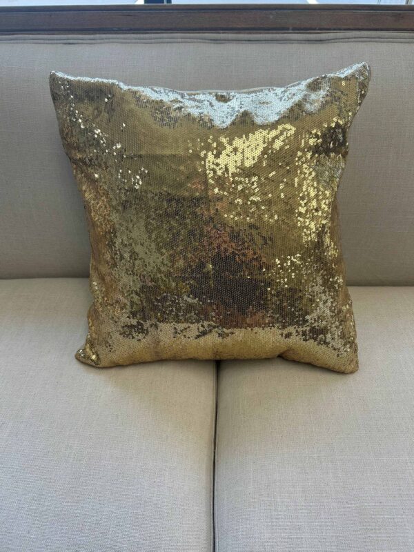 Gold Sequin Pillows - Small Sequins