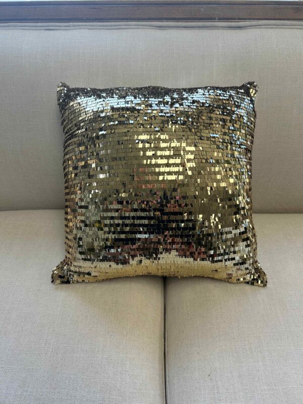 Gold Sequin Pillows - Big Sequin