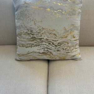 Gold and White Marble Pillows