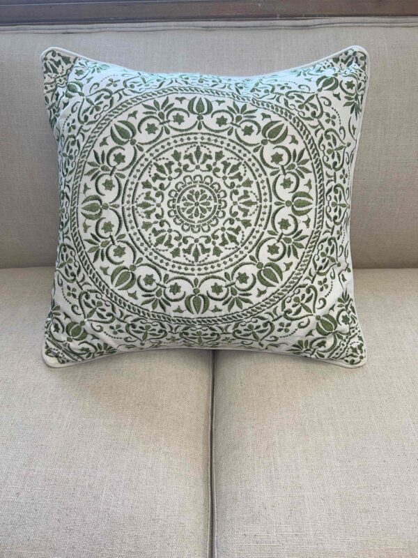 Sage Embroider Design Pillow