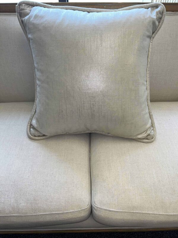 White Metallic Pillow
