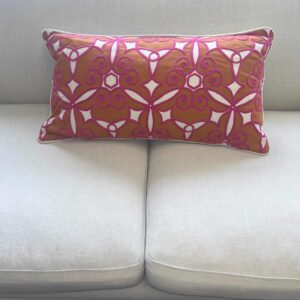 Orange and Pink Cotton Pillow