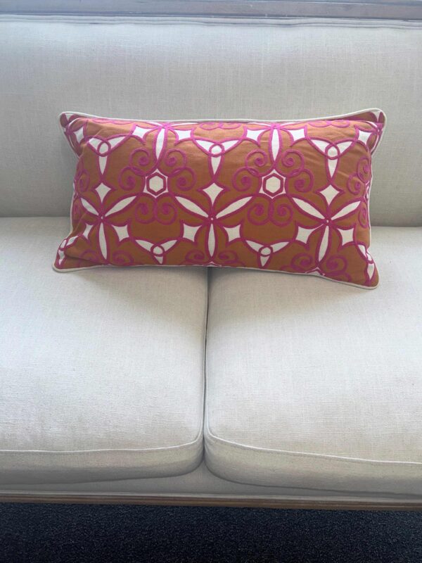 Orange and Pink Cotton Pillow