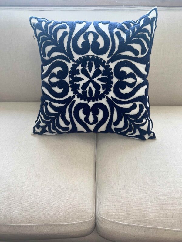 Blue and White Decorative Pillow