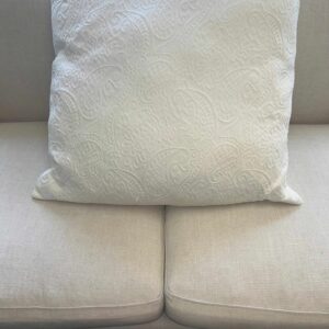 Large White Design Pillow