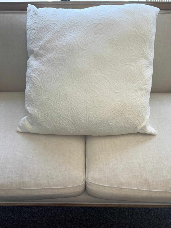 Large White Design Pillow