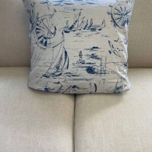 Blue and White Nautica Pillow
