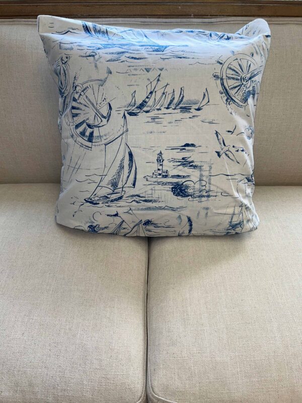Blue and White Nautica Pillow