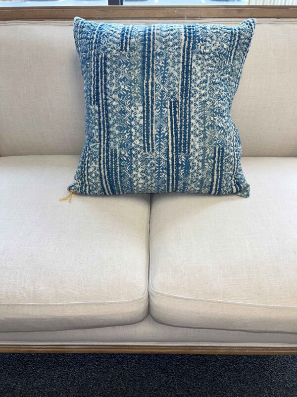 Navy Blue Quilted Pillow