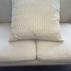 Large White Pleated Pillow
