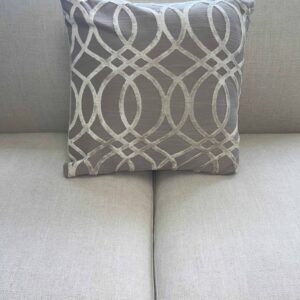 Grey and White design Pillow