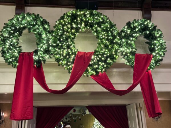 3 Wreaths with Satin Fabric Wrapped