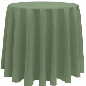 120" Sage Green, Round Polyester Tablecloth