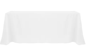 90"x132" Pure White, Rectangle Tablecloth