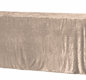 90"x156" Champagne Velvet, Rectangle Tablecloth
