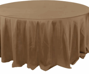 108" Milk Chocolate, Round Tablecloth