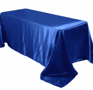 90"x156" Royal Blue, Satin Rectangle Tablecloth