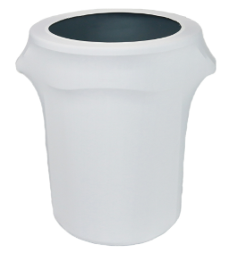 White Trash Can Cover