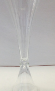 Double Fluted Clear Vase 18" H