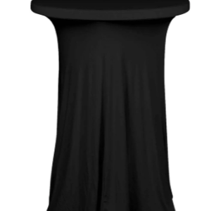 Black, Spandex, Cocktail Table 36" Covers (No Feet Slots)
