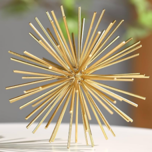 Gold Starburst Ornament 5"