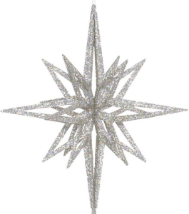 Silver Star Ornament 12" Tall